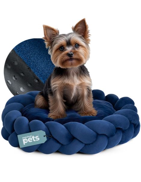 Cama redonda diseño Trenzado para Mascota 