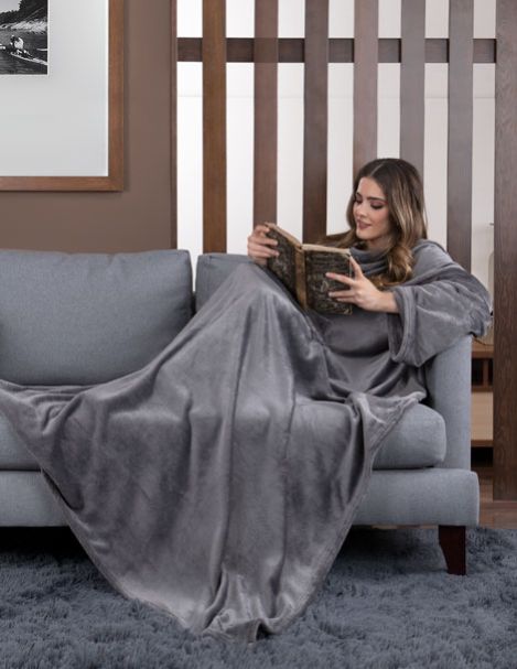 Cobertor con Mangas Gris