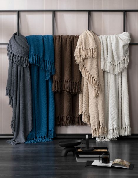 Frazadas Luxus Chenille Con Flecos