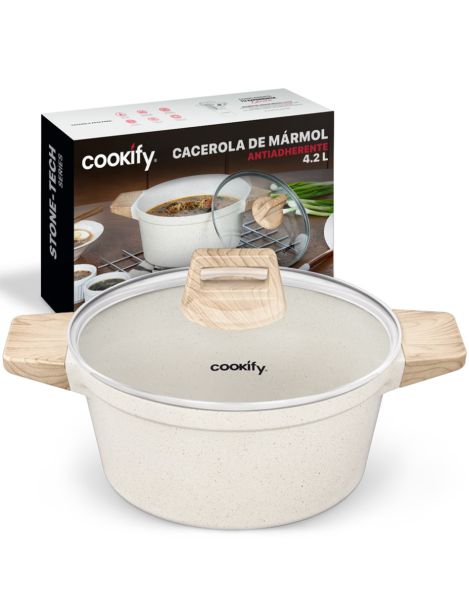 Cacerola de Mármol con tapa 24 cm